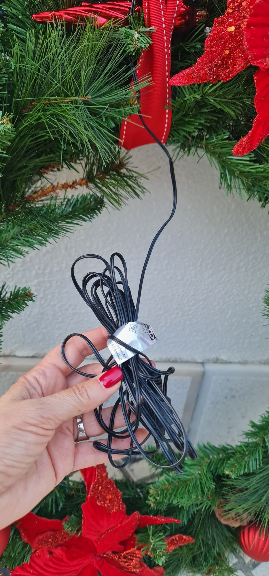 Coroa de Natal iluminada 70cm
