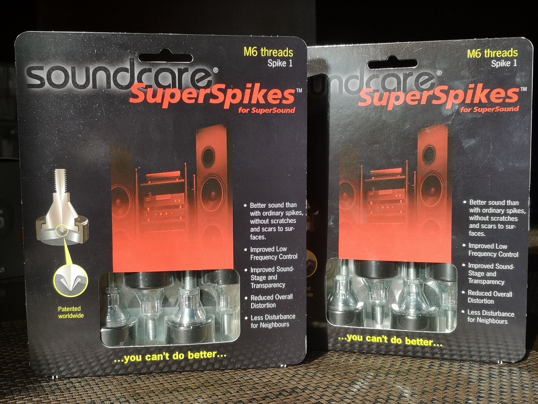 Soundcare Superspikes M6 M8 2x4 szt. kolce do kolumn Super Spikes