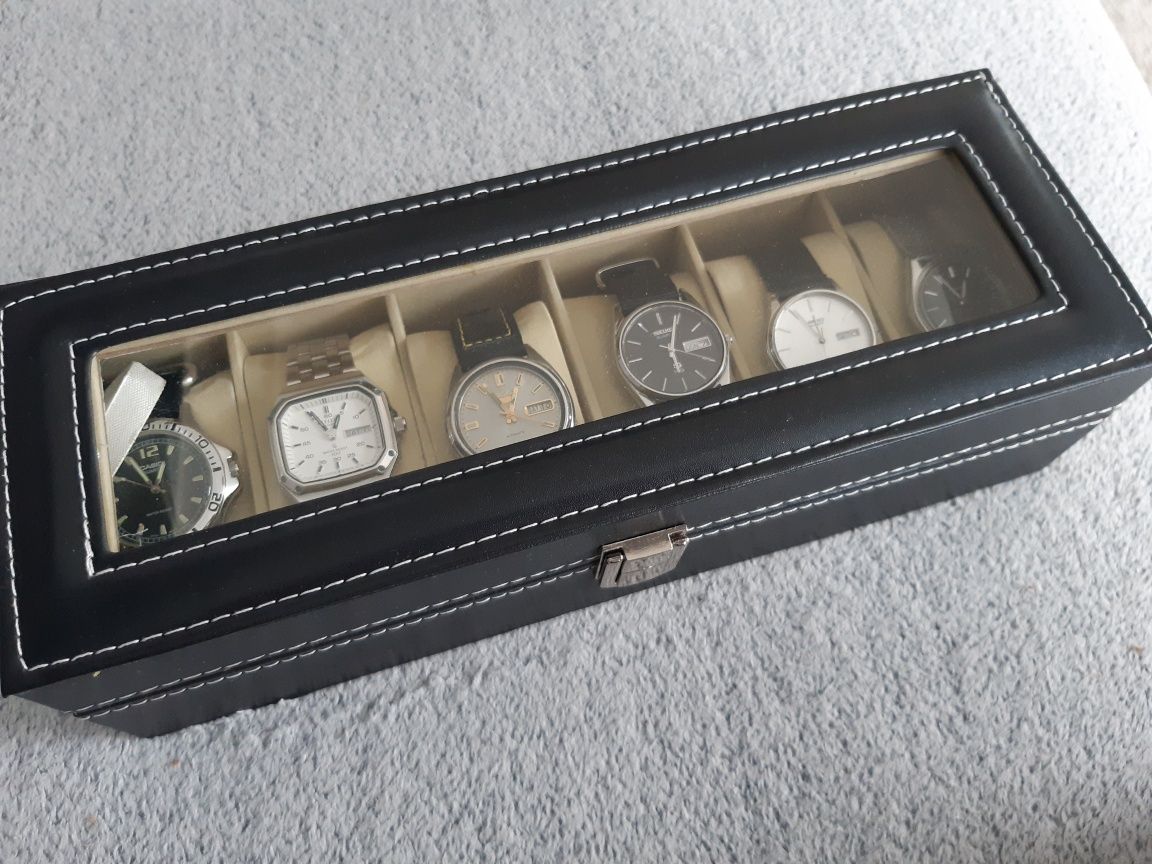 Seiko, Citizen, Casio zegarki kolekcja, quartz,  automatic + szkatułka