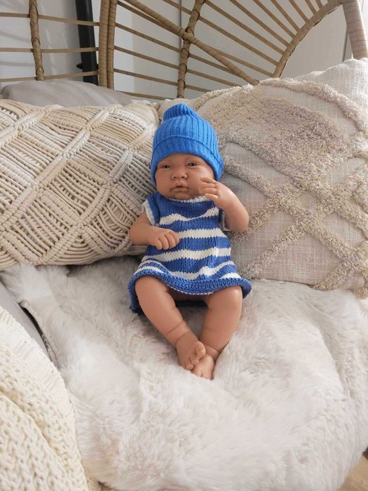Ubranko dla lalki bobasa baby born 40-44cm sukienka z czapką