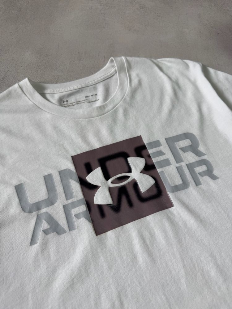 Футболка біла чоловіча Under Armour big logo оригінал