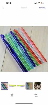 Пластиковые крючки для вязания 3-12 мм (комплект из 9 штук)