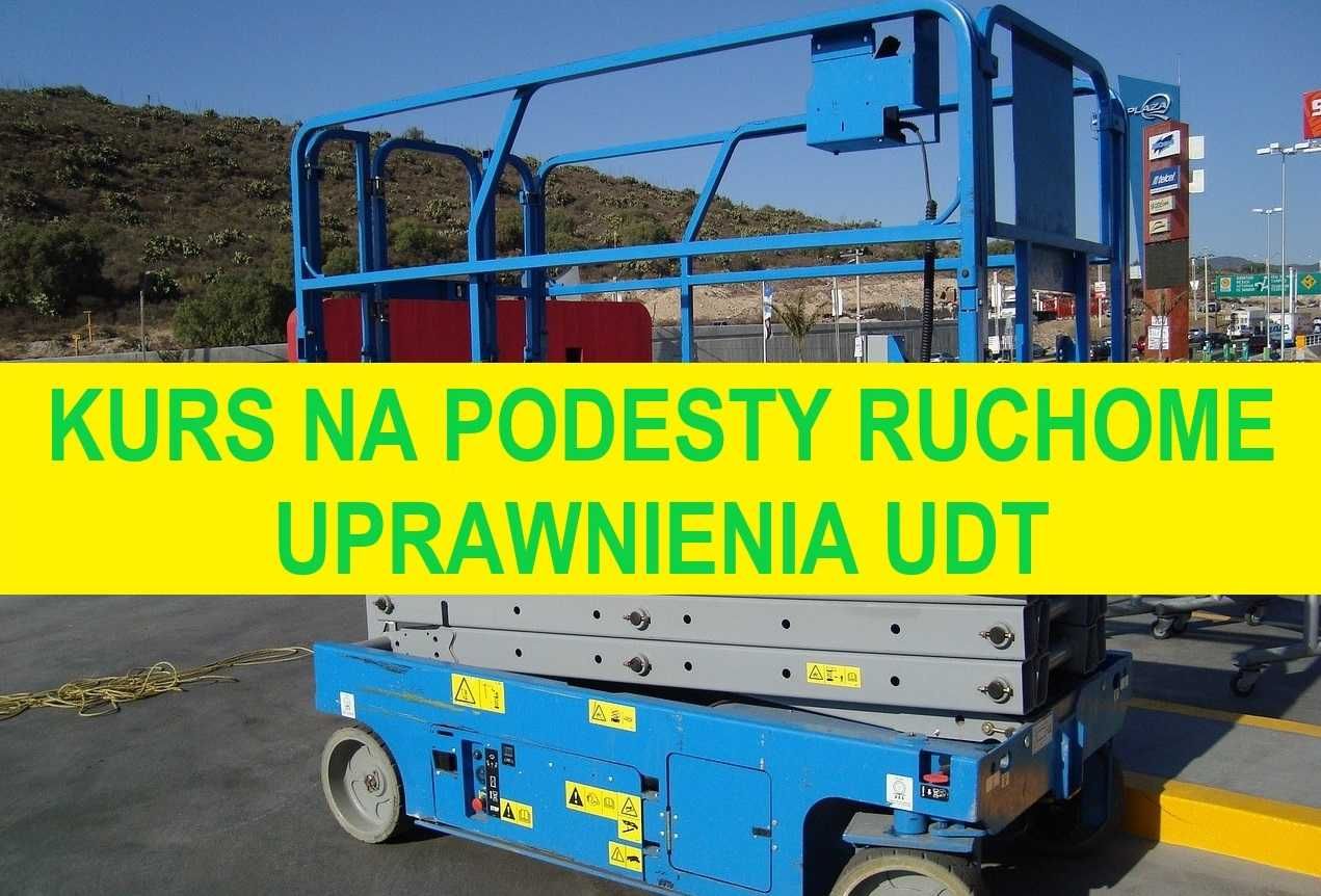 Kurs na wózki widłowe uprawnienia UDT podesty ruchome