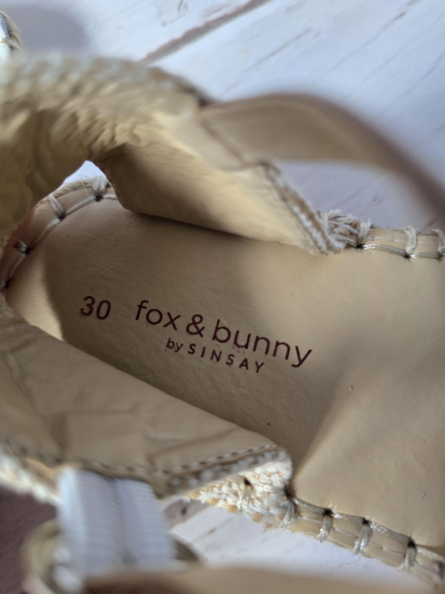 Sandały espadryle z paskiem dziewczęce roz. 30 - nowe bez metki sinsay