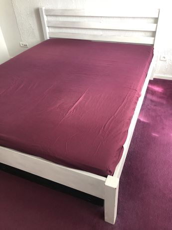Łóżko podwójne 160x200 z materacem IKEA Morgedal