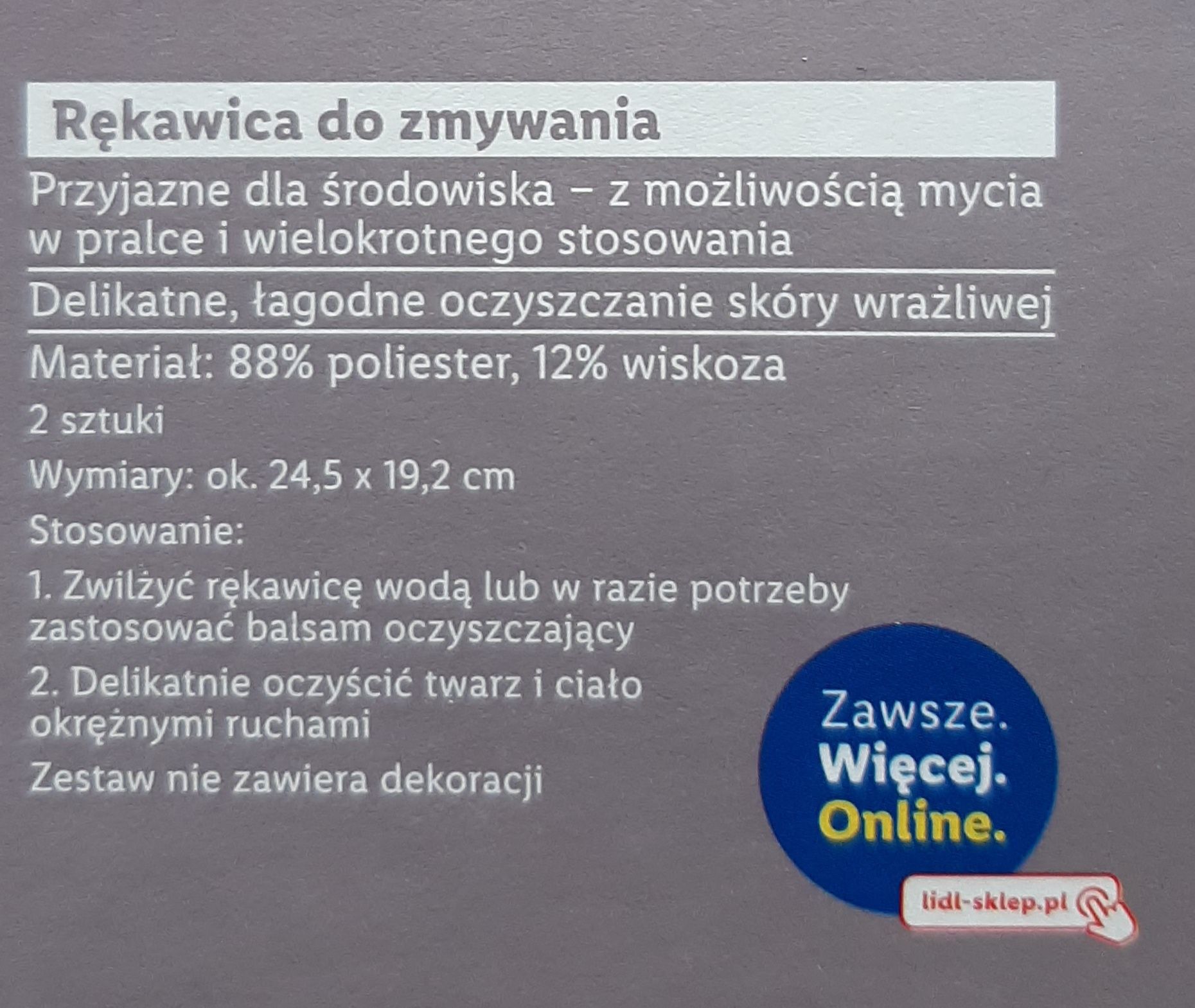 Rękawiczki do demakijażu, mycia twarzy. Wielokrotnego użyt. 2 sztuki.