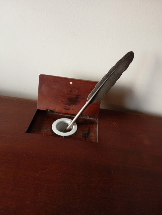 Secretaria/estirador madeira exótica maciça