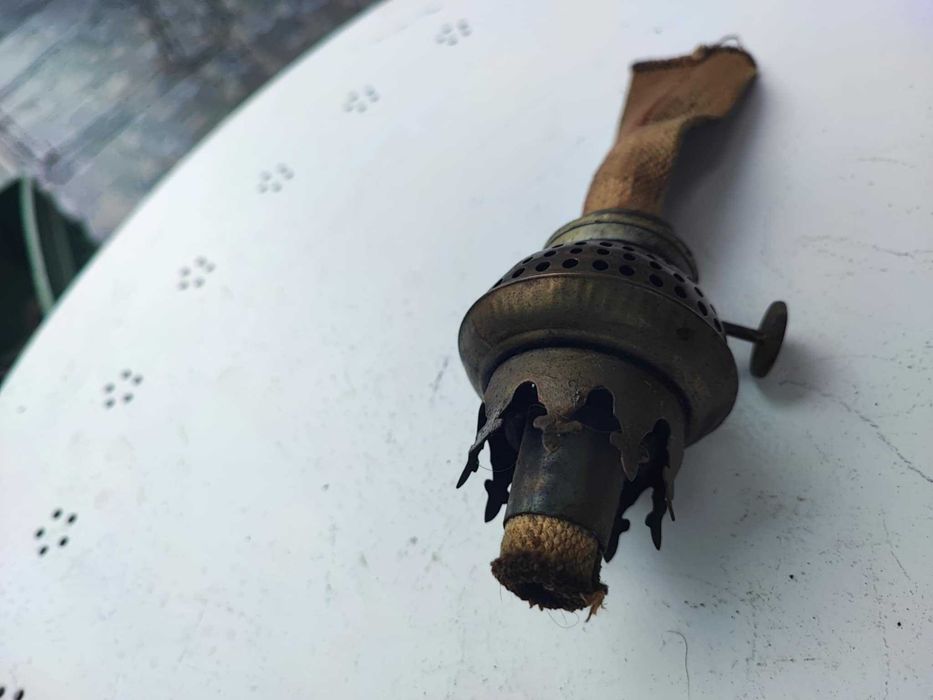 Stary mosiężny brenner,knot PKP,SZSM.śr.gwintu 3,2 cm.