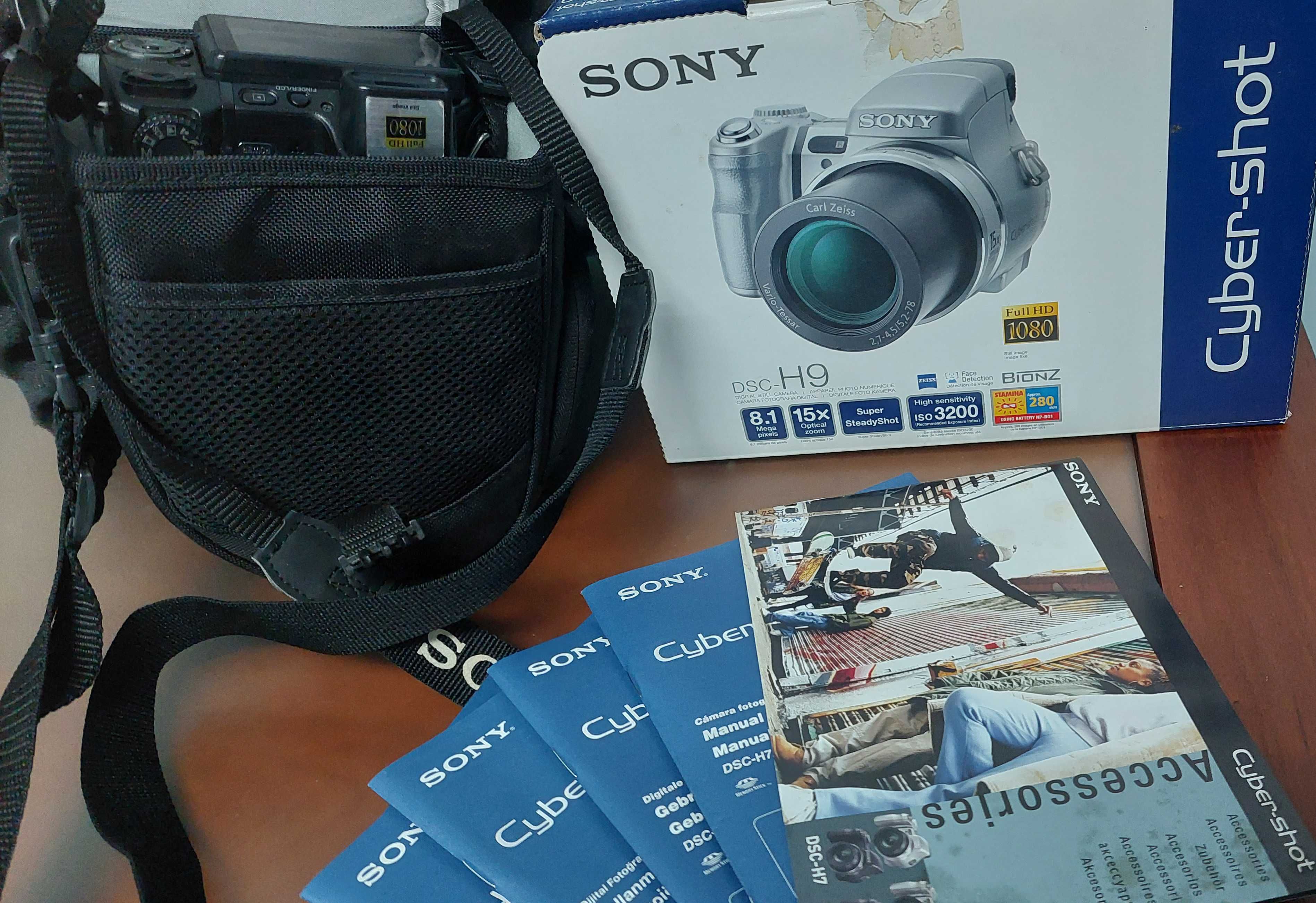 Máquina fotográfica Sony Cyber-shot DSC-H9 1080p com  acessórios