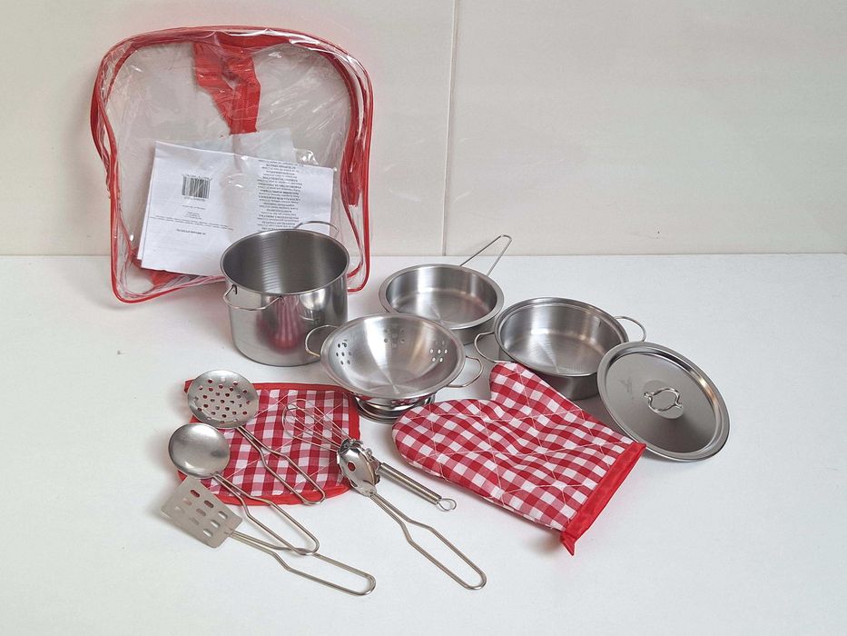 NO WY zestaw garnków dla dzieci przybory kuchenne metalowe