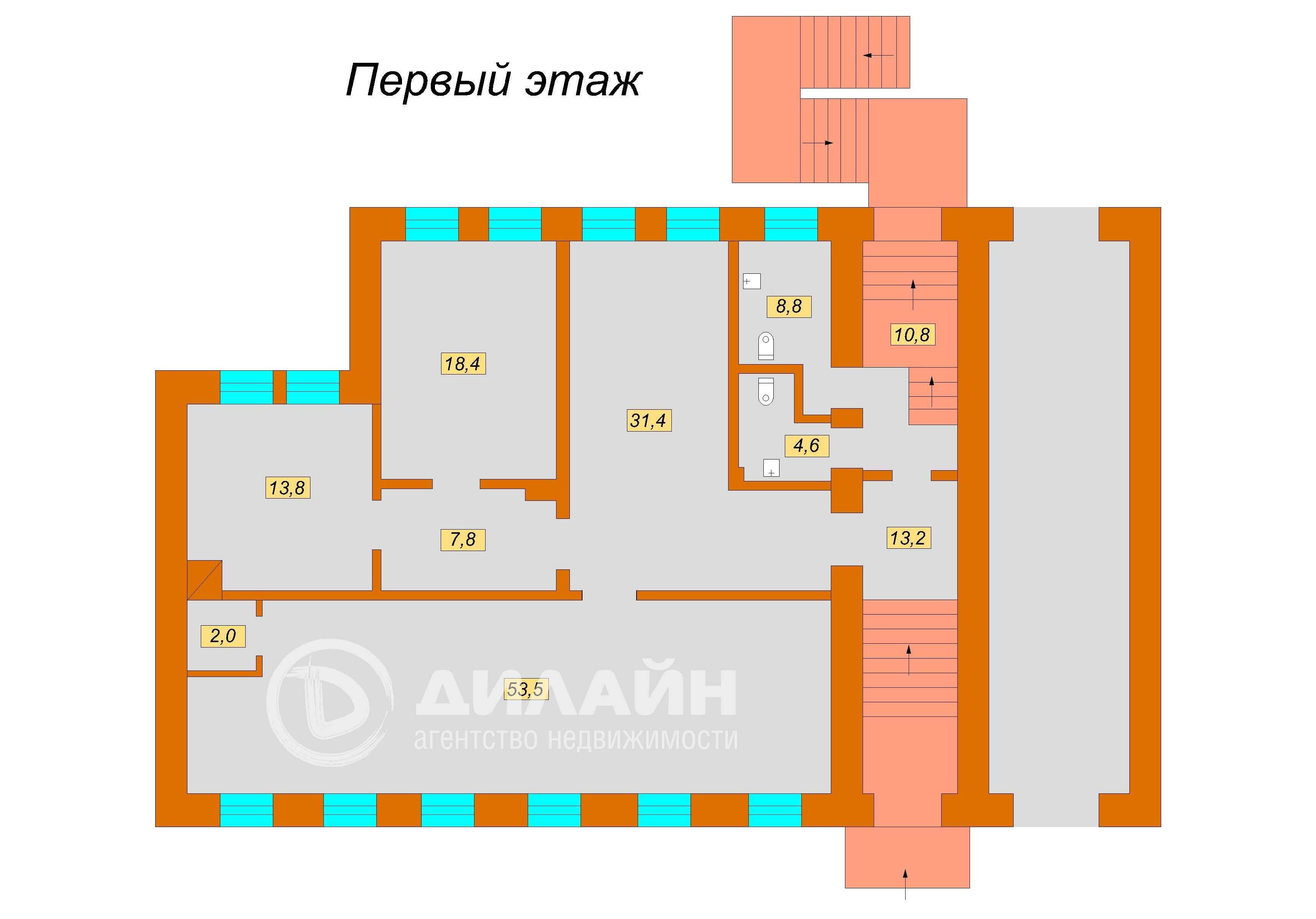 Здание в центре г. Запорожье. Рядом –  пр. Соборный