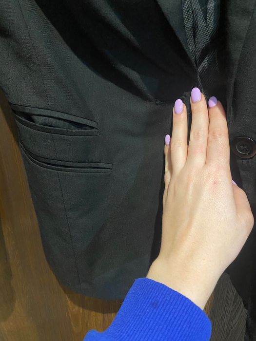 Granatowa marynarka Mango 34