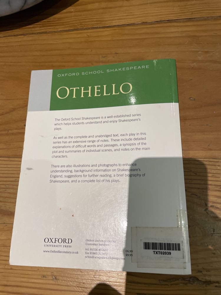 Livro Othello de Shakespeare