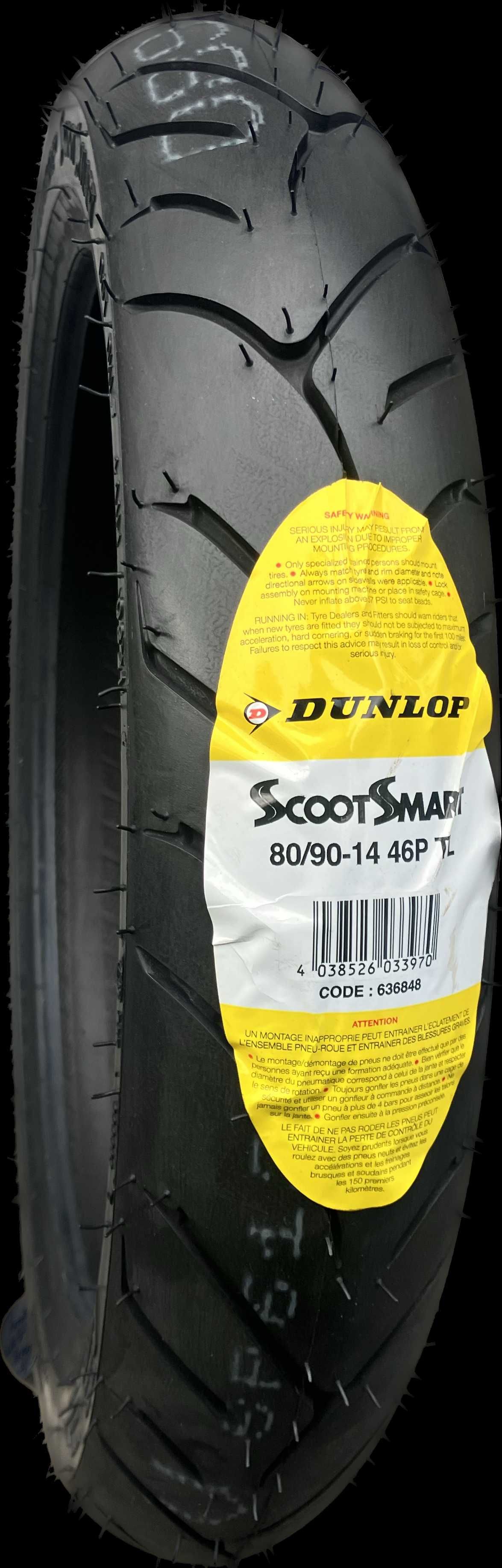 80/90-14 Dunlop SCOOTSMART 46P TL Nowa 2021