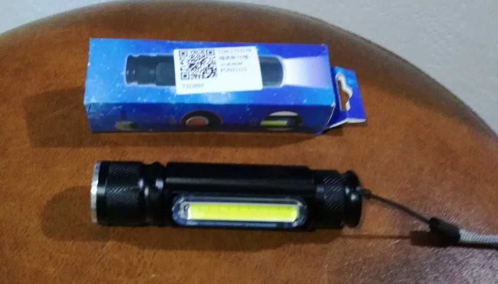foco pilha lanterna bateria recarregavel usb 10W XML T6 COB LED