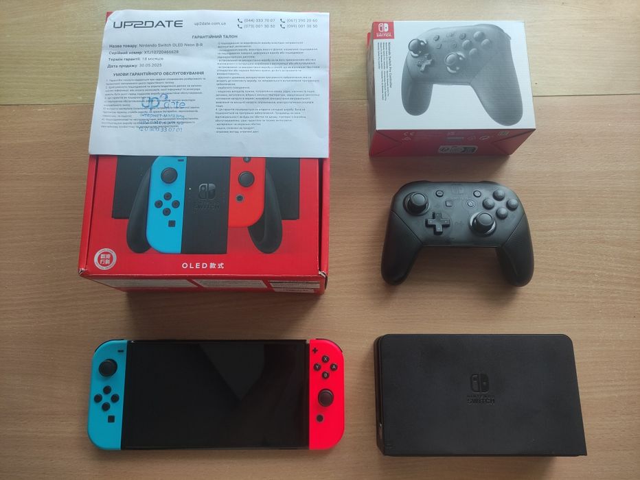 Nintendo Switch OLED (гарантія 15 місяців) + Pro Controller
