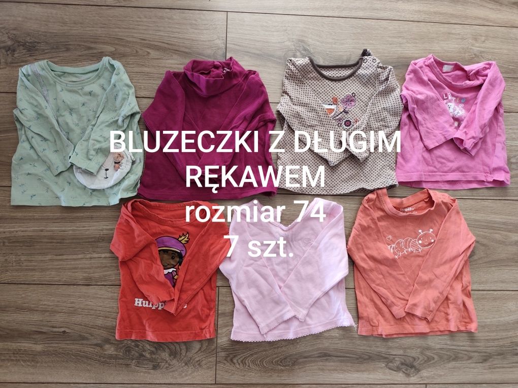 Paczka ubranek dla dziewczynki rozmiar 74 70 szt.
