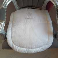 Poduszeczka biała Princess narzutka bawełna 100% poduszka z nadrukiem