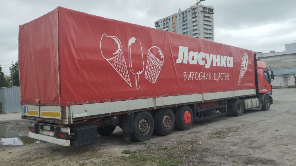 Сцепка Renault Premium 420 + полуприцеп Schmitz
