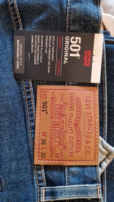 Nowe: Levi's 501 LEVISORIGINAL One Wash, 36W / 30L