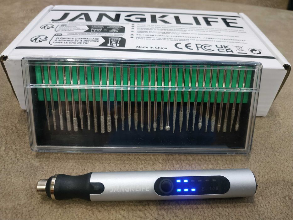 Акумуляторний міні гравер JangKlife Е108 + набір, дремель