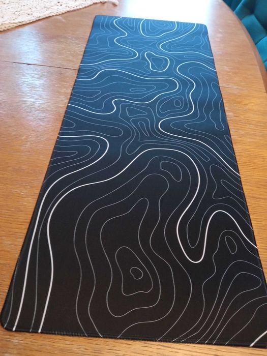Podkładka pod myszkę i klawiaturę czarna o wymiarach 90x40cm