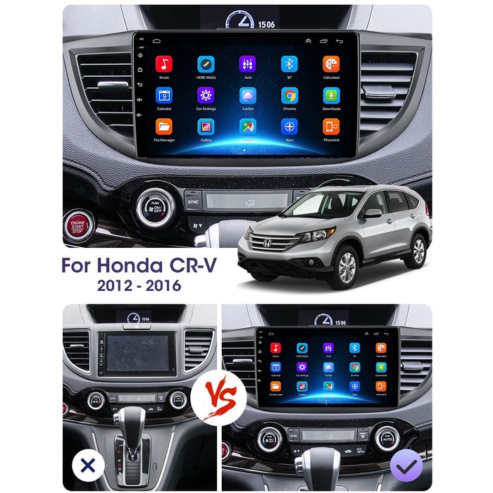 Магнітола для Honda CR-V 4 2011-2018,Android, під камеру заднього виду