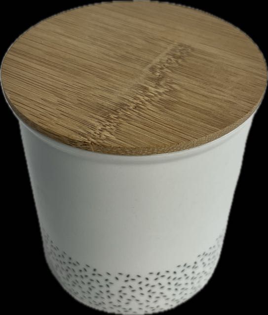 Pojemnik kuchenny ceramiczny z wieczkiem bambusowym 300ml