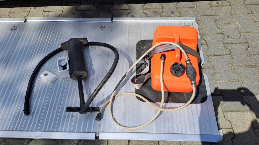 Ponton + silnik MERCURY 9.9km alu podłoga wiosła pompka komplet bdb !