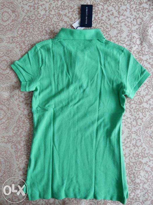 NOWA RALPH LAUREN skinny polo koszulka zielona XS