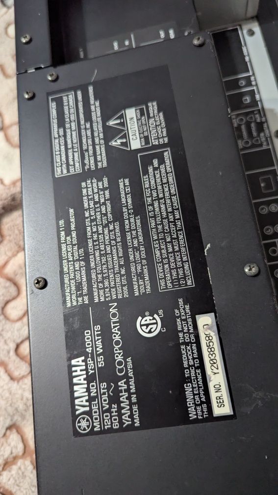Yamaha YSP 4000 Топ Саундбар / Saundbar звуковий проектор  Japan