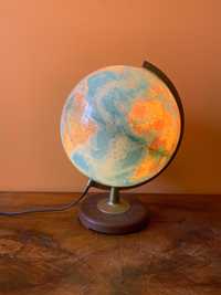 Stary niemiecki globus podświetlany lampa