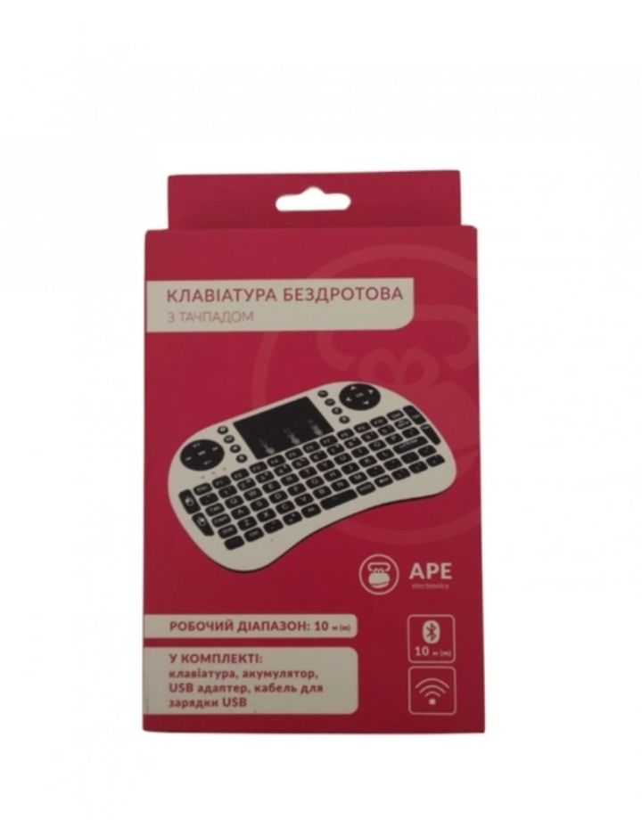 Бездротова клавіатура APE з тачпадом