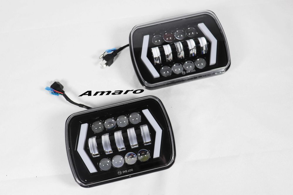 2 Faróis Led/Angel Eyes para Carro/Jipe (Retangulares) Nº2|NOVOS