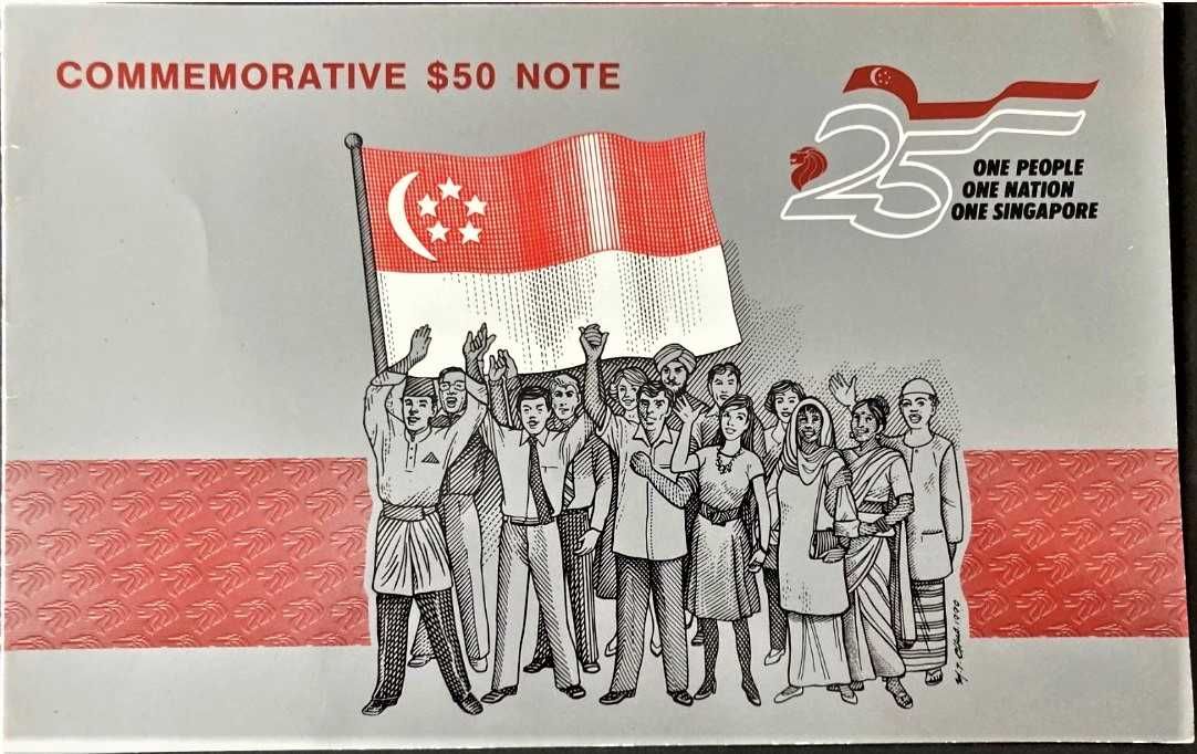 SINGAPUR 1990-50 dolarów-P30 FOLDER-UNC-polimer!Gratis wysyłka!