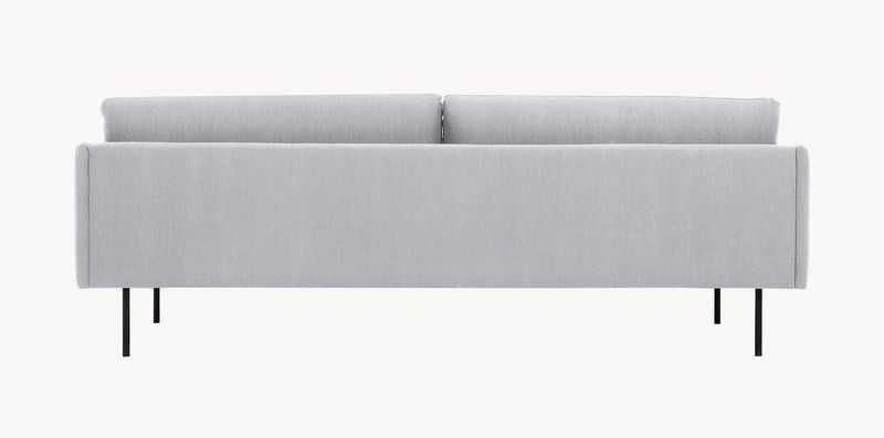 Sofa Moby 3-osobowa tapicerowana jasny szary 220 x 80 x 95 cm