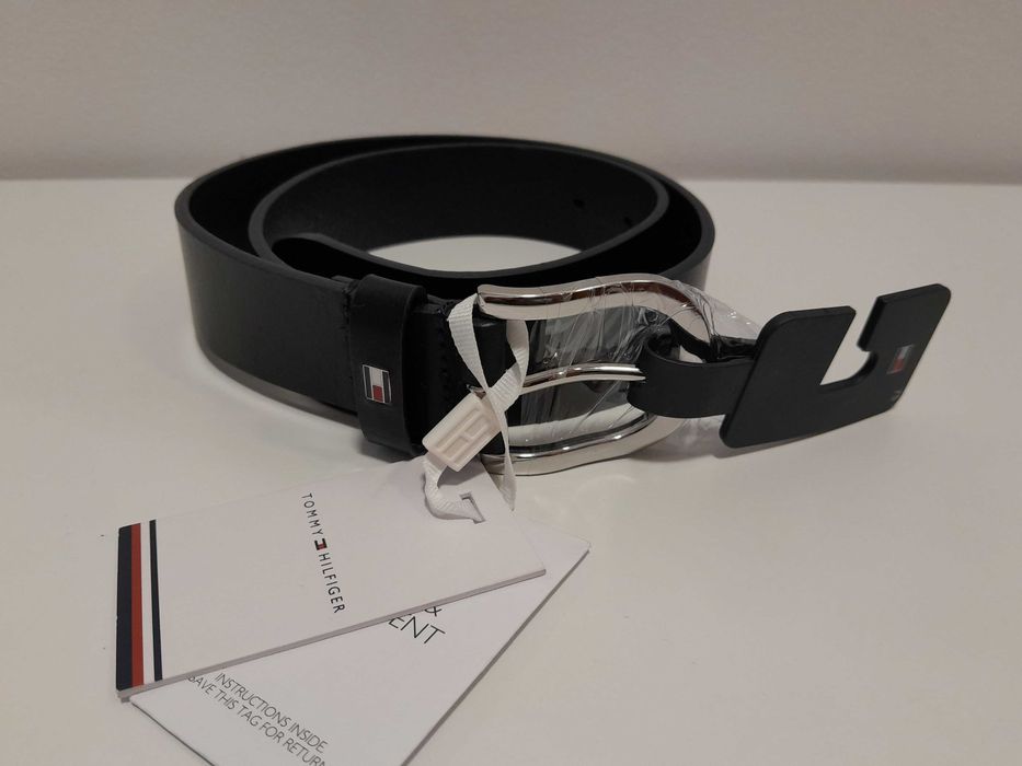 Pasek klasyczny granatowy Tommy Hilifiger