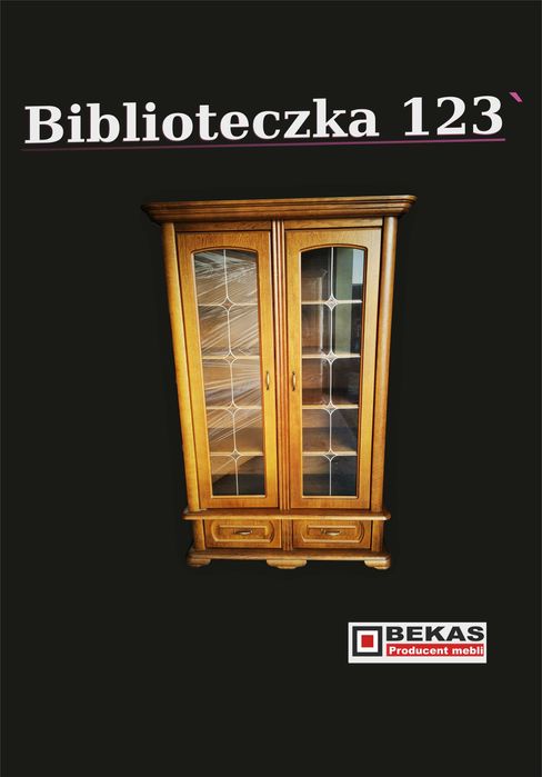 PROMOCJA Śliczna Biblioteczka 123` Dębowa Rustikalna Producent BEKAS