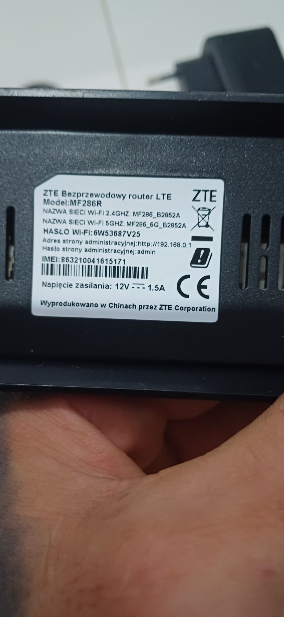 Bezprzewodowy router LTE   ZTE  MF286R
