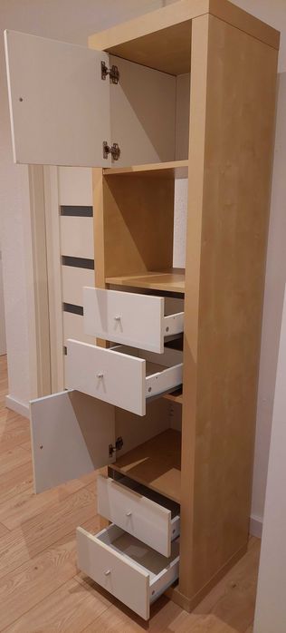 Regał expedit/kallax 5x1 plus wkłady