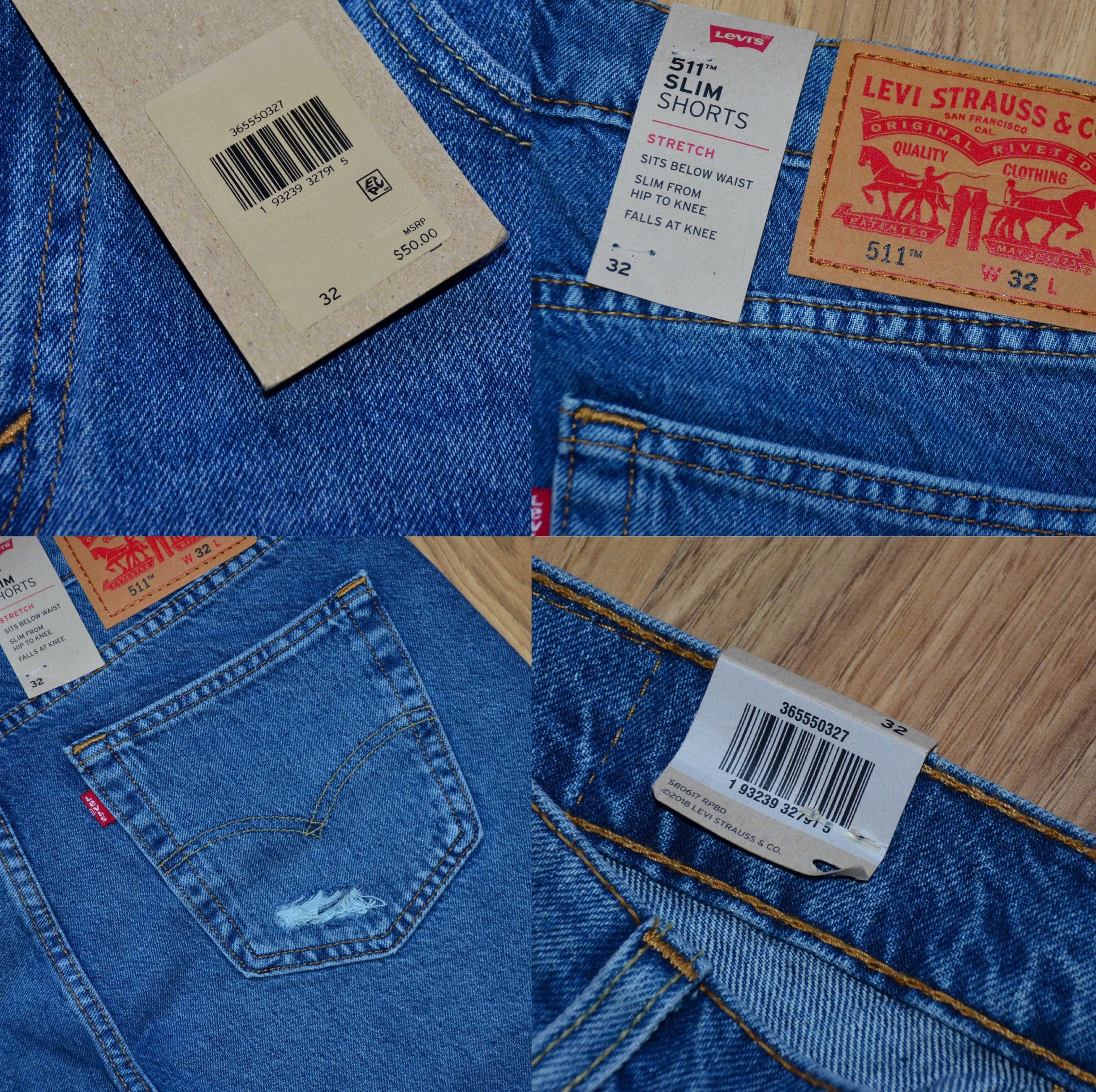 SALE65%! Оригінал! Шорти Levi's 511 Cut Off Denim Shorts