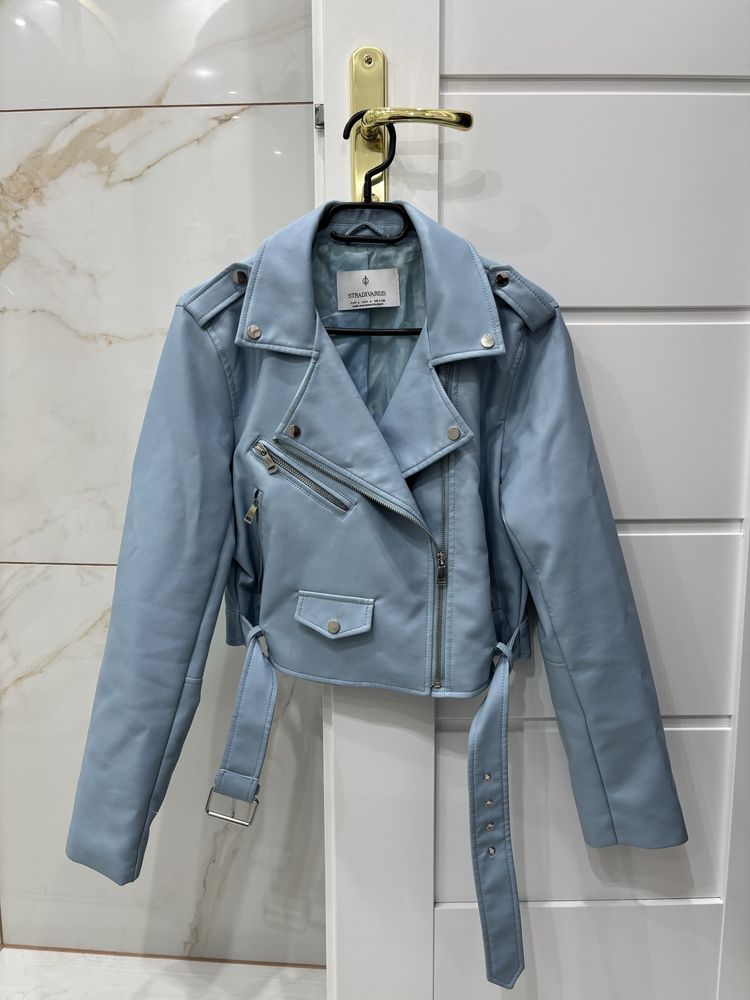 Niebieska ramoneska Stradivarius baby blue
