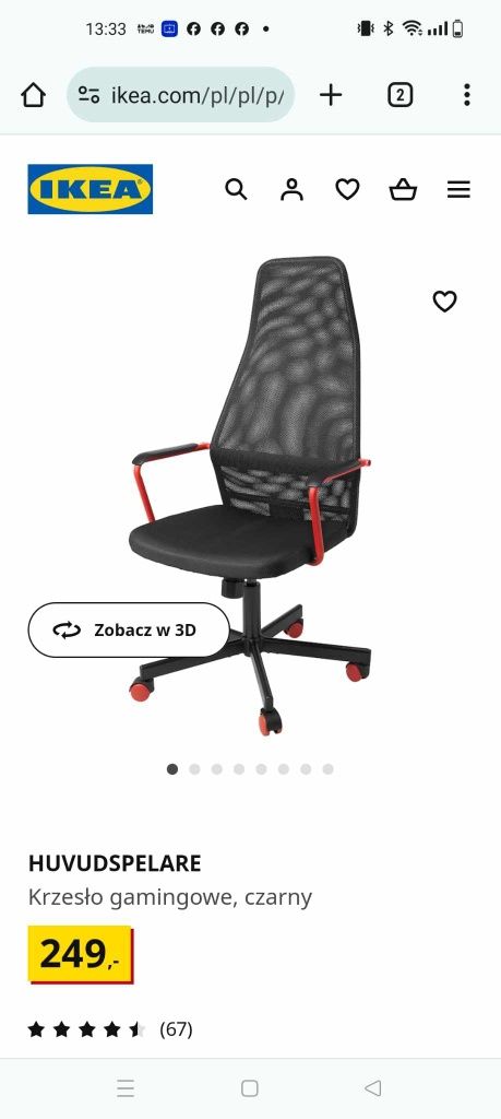 Krzesło gamingowe Ikea