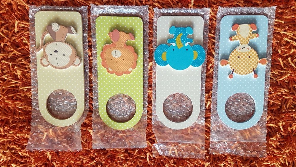 OFERTA PORTES - Marcador Madeira para Quarto Criança NOVO Animais