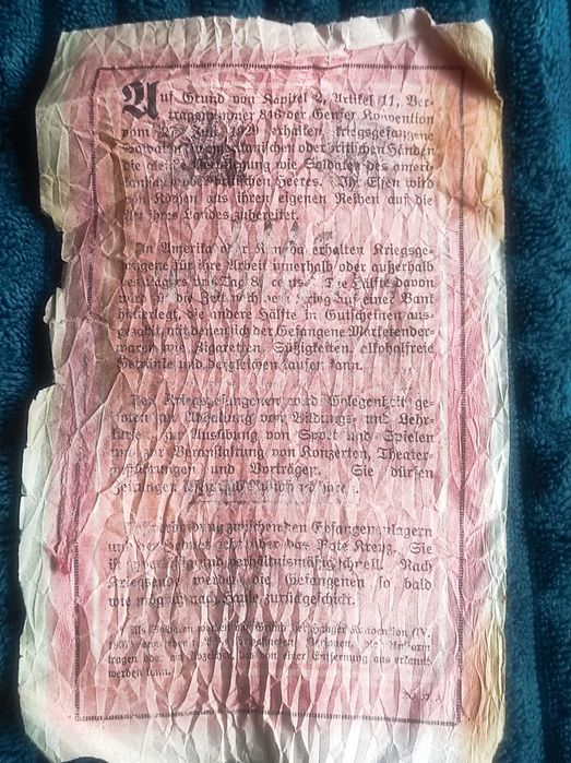 List żelazny - Passierschein» - ZG 37 A. Ulotka,