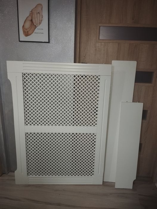 Maskownica na kaloryfer osłona na grzejnik biała płyta MDF