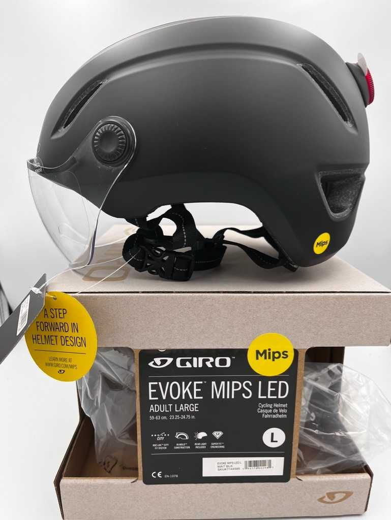 Nowy Kask Rowerowy Giro Evoke Led Mips r. L (59-63cm)