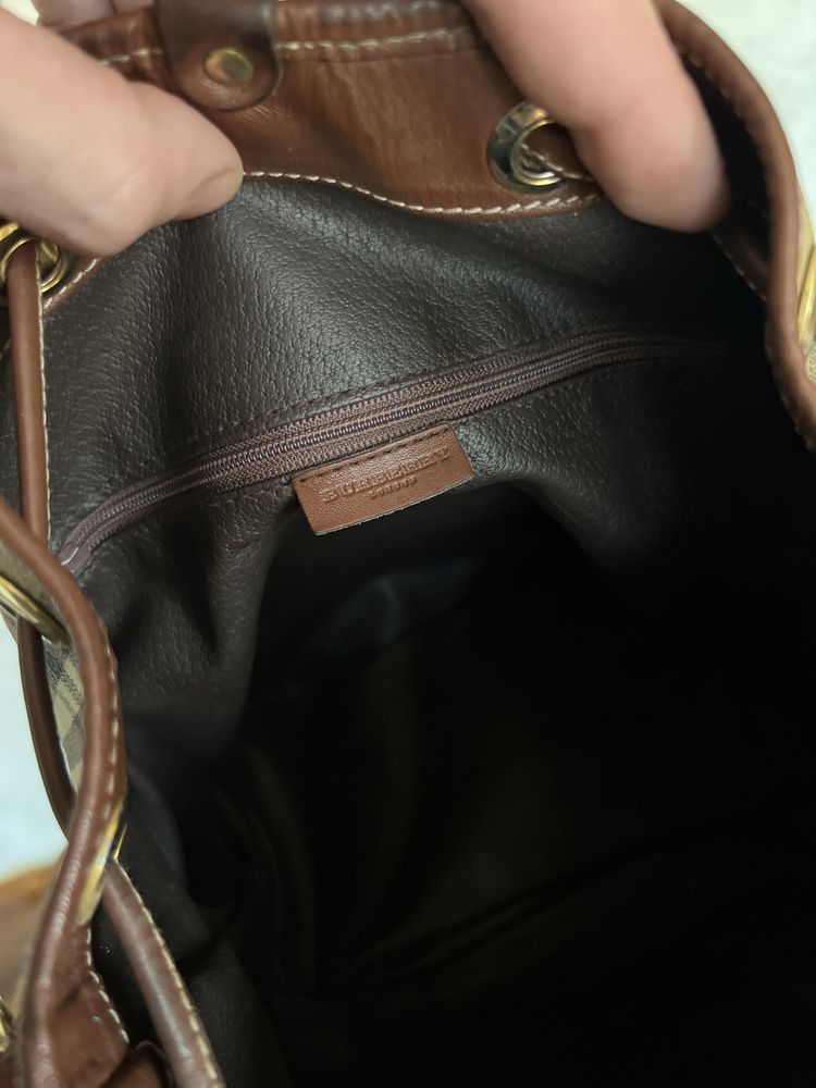 Сумка кожаная на длинном ремне Burberry оригинал номерная