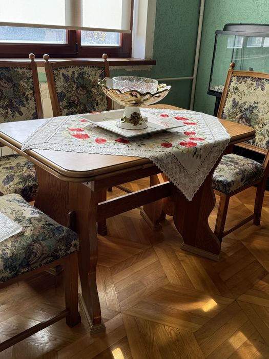 Дубовий стіл, сімейний стіл, кухонний стол розкладний