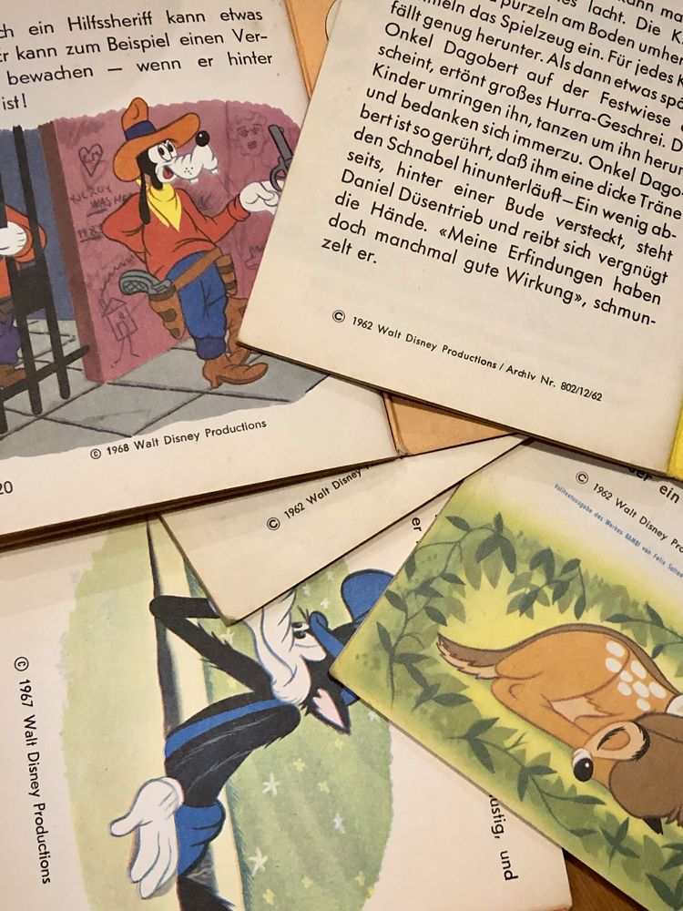 Bajki Disney stare niemieckie książeczki 1962 Myszka Miki Donald Pluto